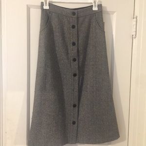 Classic gray and black A line skirt